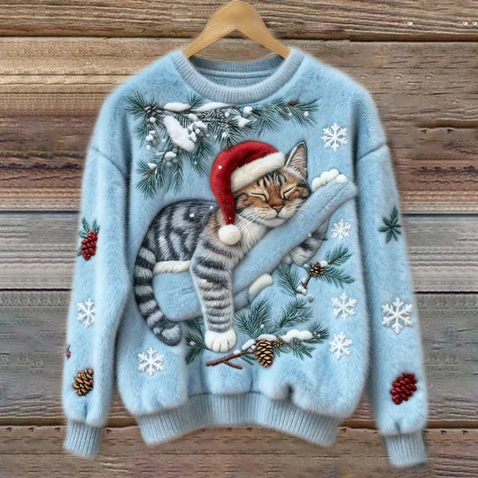 Estefania™ | Jersey navideño de gatito