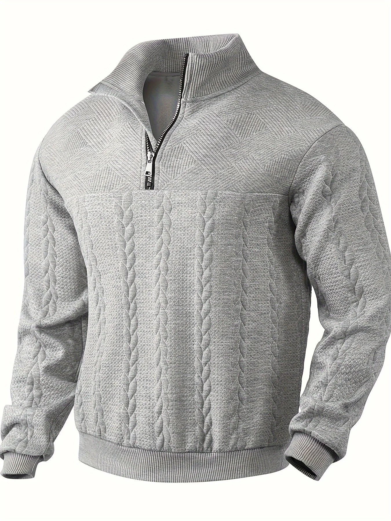 Andrés | Suéter vintage con cuello alto y cremallera