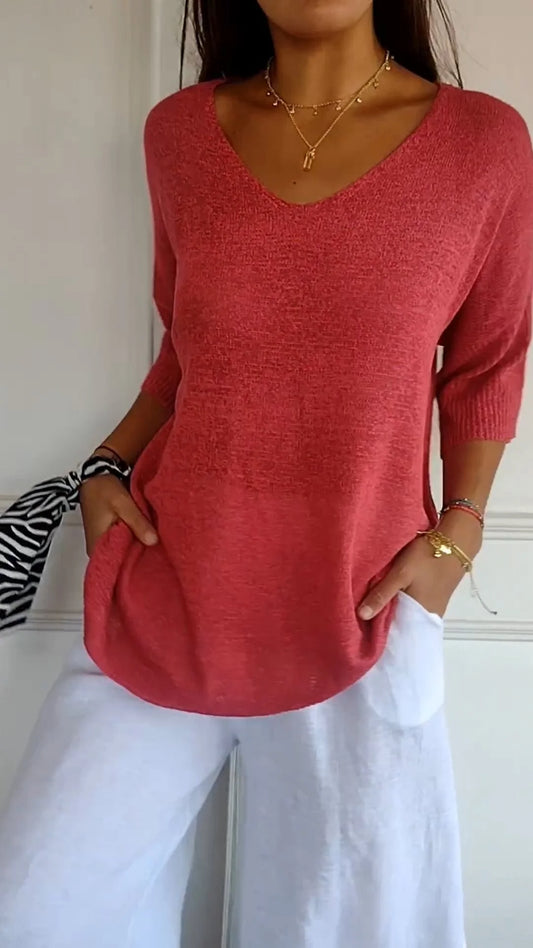 Jill | Blusa atemporal con cuello en V