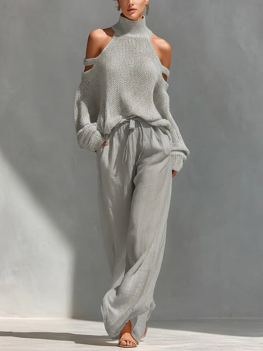 CAMILLA | CONJUNTO DE MODA EN PUNTO Y LINO