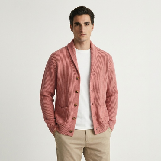 Canela™ | Cárdigan de lana acanalada